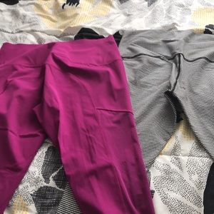 2 pairs of LuluLemon cropped leggings